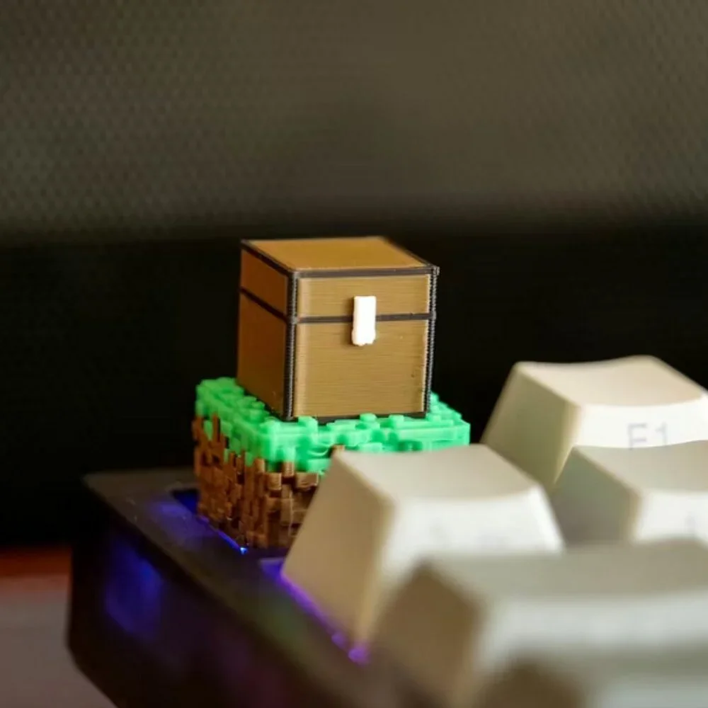 Artisan Keycap Minecraft Treasure Chest Inspired for OEM Mechanical Keyboards